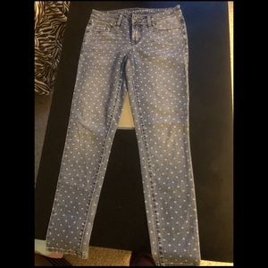 Lauren Conrad jeans with hearts on them